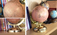 EXERZ 13cm Globe Golden Pink, Handcrafted Decorative Globe