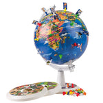 TOPGLOBE 26cm Globe My World Graphic Display + Pins + Pin Cards + Demontable Graphic Stands