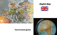 EXERZ 20cm Illuminated Globe - English Map - AR (Globe + App) Interactive World Globe, STEM Toy Gifts for Kids 4-12 Years - iOS & Android
