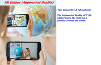 Exerz 21cm AR Globe Illuminated LED Cable Free - Physical (Day)/ Consellation(Night)- Augmented Reality App iOS Andriod