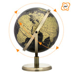 EXERZ 20cm Globe Black & Golden, All Direction 360 Rotating