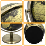EXERZ 20cm Globe Black & Golden, All Direction 360 Rotating