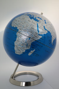 Exerz 25cm World Globe - Metallic Blue