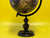 EXERZ 20cm Vintage Globe Black with a Wooden Base, Handcrafted