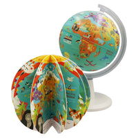 EXERZ 20cm Globe with a Book “My Wild World” 16-Page