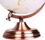 20cm World Globe Golden Colour - Metal Arc and Base - Spanish - Topglobe