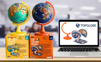 TOPGLOBE 15CM Educational Globe with 100pc Puzzles