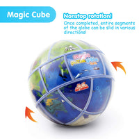 BEST LEARNING Magic Puzzle World Globe - 3D Earth World Map Puzzles for Children Kids - 26 Pieces - Topglobe