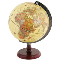 Exerz 25CM Antique World Globe With A Wood Base - Topglobe