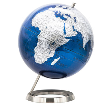 Exerz 30cm World Globe - Metallic Blue