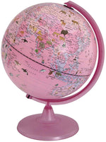 Ryman Illuminated Zoo Animals World Globe 25cm - Color: Pink - Topglobe