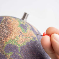 SUCK UK Mini Coloured Desktop Cork Globe | Push PINS Included | Educational World MAP - Topglobe