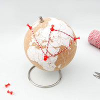 SUCK UK Mini White Desktop Cork Globe | Push PINS Included - Topglobe