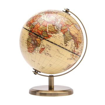 Topglobe 14cm Antique World Globe - Modern Map in Antique Look