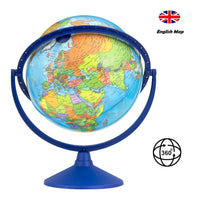 TOPGLOBE 30cm Educational World Globe 360° Rotating Political Map - Topglobe